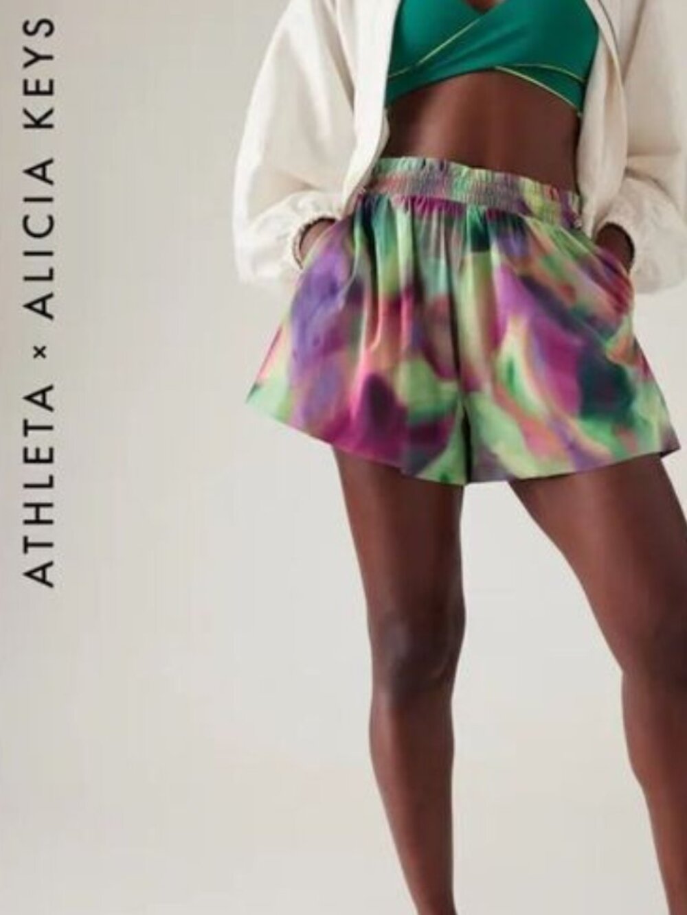 Athleta Alicia Keys Enlighten Up Flutter Shorts